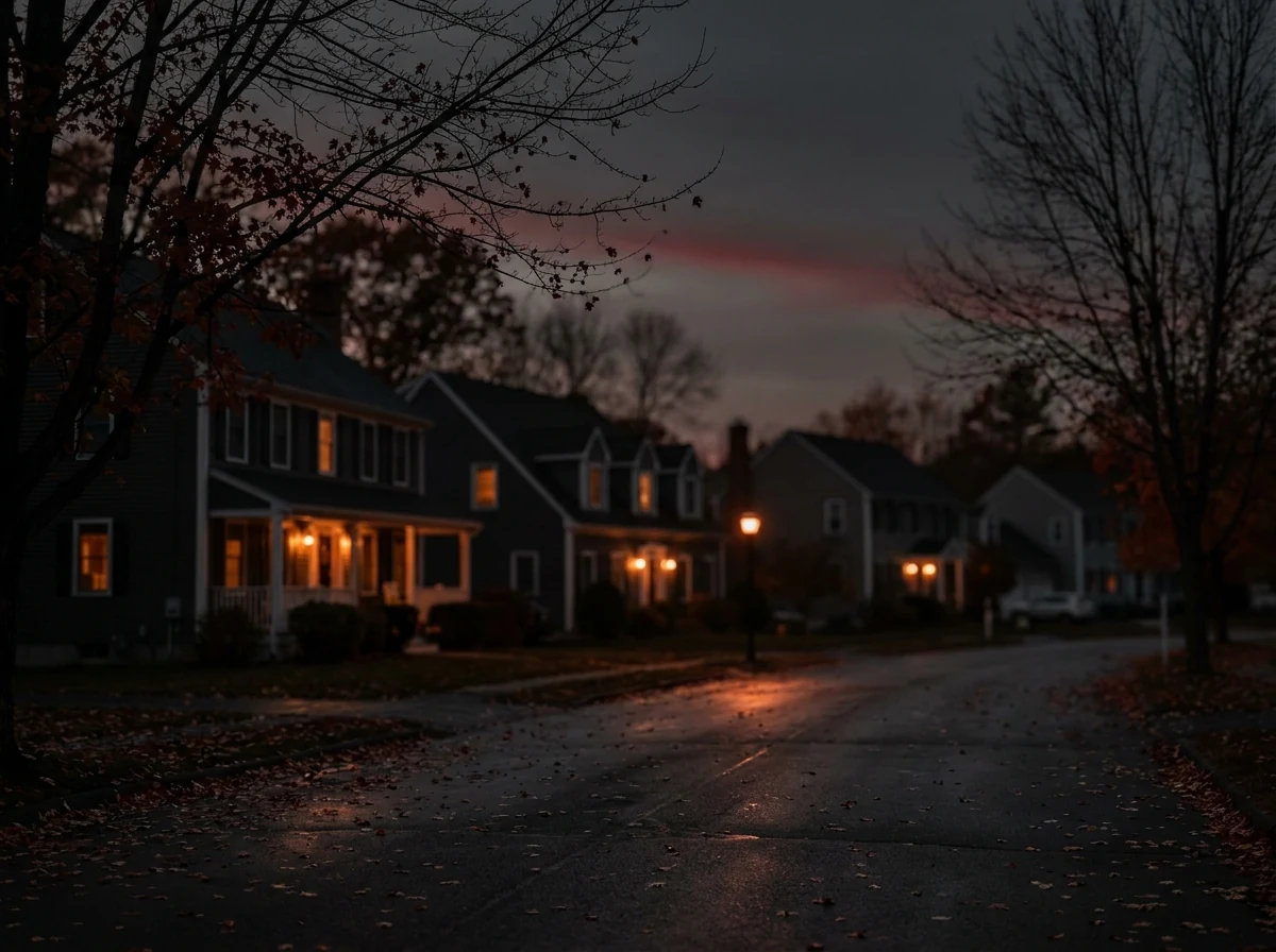A quiet Massachusetts neighborhood at dusk — where after-hours service calls come from